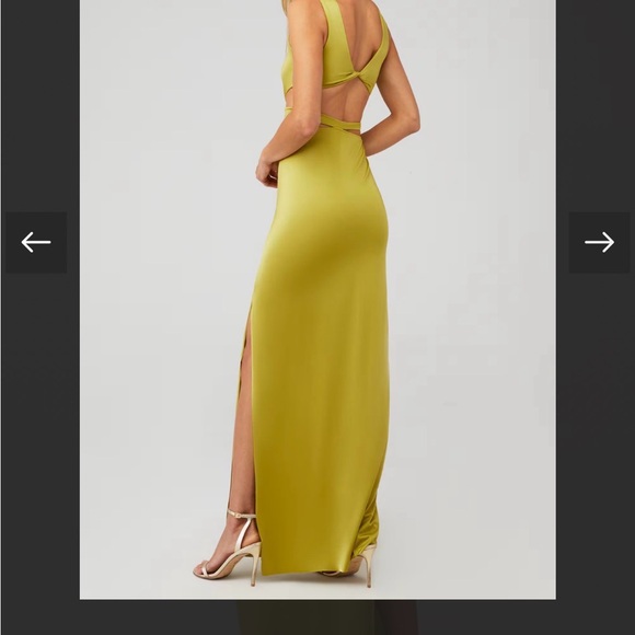 Baobab Collection Lime Maxi Dress with Cut-Out Revolve - Picture 3 of 4